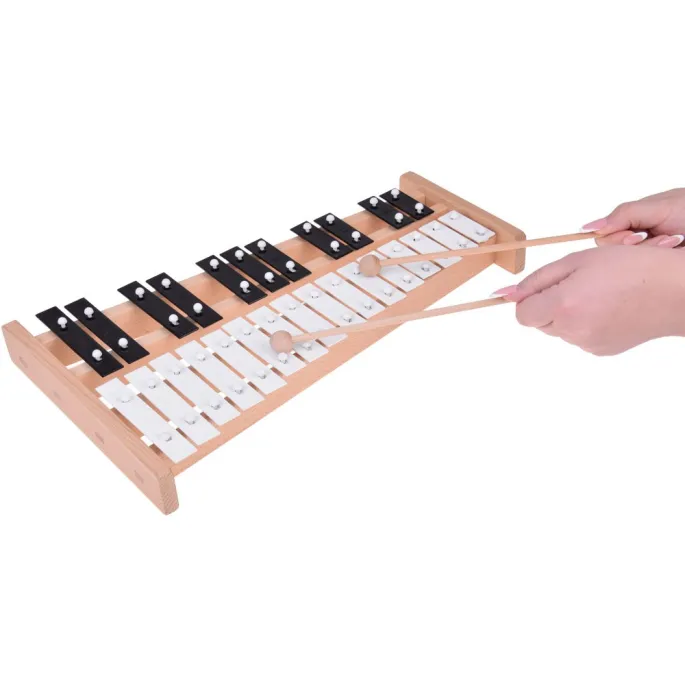 Instrument gotowy do gry ustawiony na szkolnej ławce