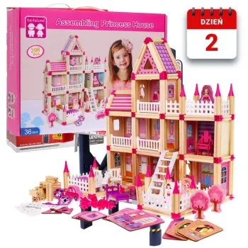 opakowanie zestawu drewnianych klocków dla dzieci 3 plus