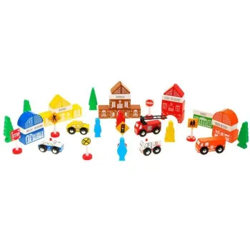 Drewniane klocki MIASTECZKO Straż pożarna ZA1804