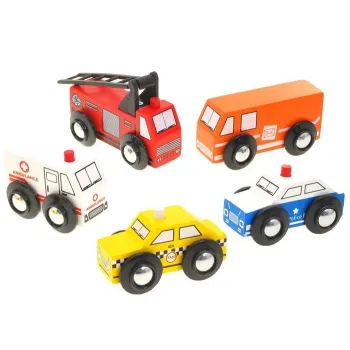 detal kolorowej remizy strażackiej z klocków