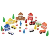 przykładowa scenka miejska z klocków straż pożarna