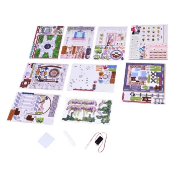 Szczegóły budynku puzzle 3D z precyzyjnym nadrukiem i dekoracjami