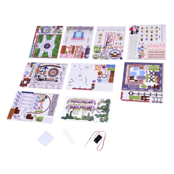 Szczegóły budynku puzzle 3D z precyzyjnym nadrukiem i dekoracjami