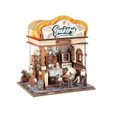 Front i detale zmontowanej mini piekarni z charakterystycznymi półkami