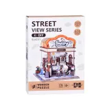 Elementy zestawu do złożenia drewnianych puzzli 3D – piekarnia