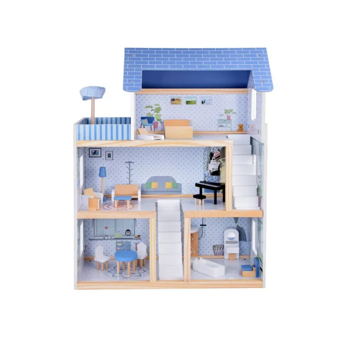 pokój dzienny w domku z zestawem wypoczynkowym i telewizorem