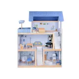 pokój dzienny w domku z zestawem wypoczynkowym i telewizorem