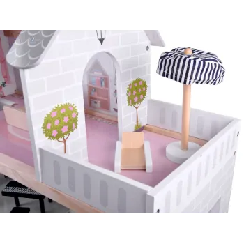 czytelnia i przestrzeń dla melomana na piętrze domku