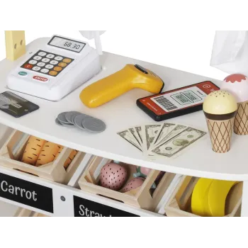 zestaw z widocznymi papierową torbą i smartfonem zabawkowym