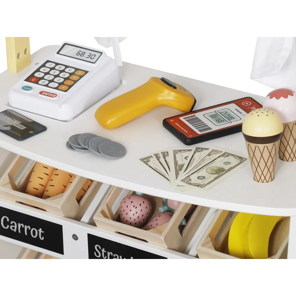 zestaw z widocznymi papierową torbą i smartfonem zabawkowym