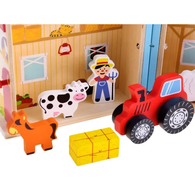 widok całego zestawu z rozłożoną farmą