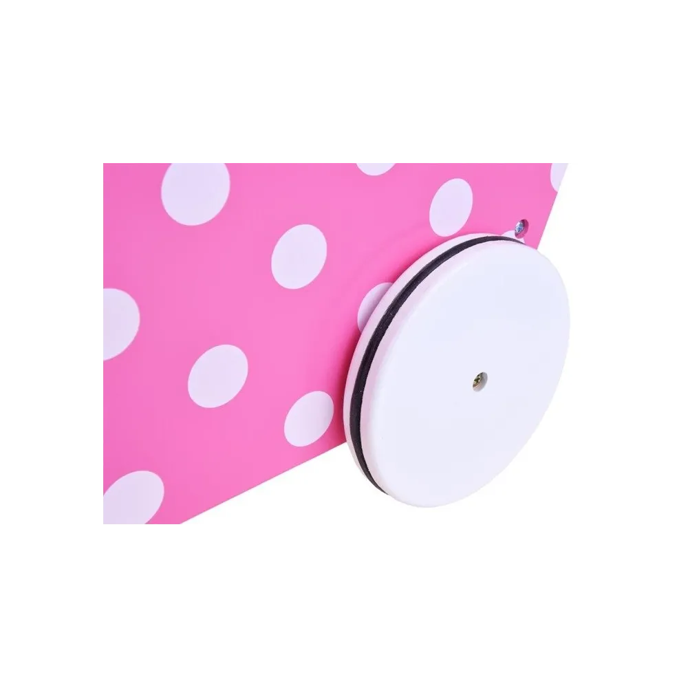 drewniany wózek dla lalek prezentowany z boku na jasnym tle