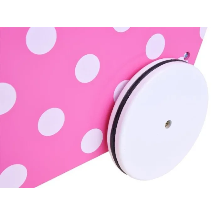 drewniany wózek dla lalek prezentowany z boku na jasnym tle