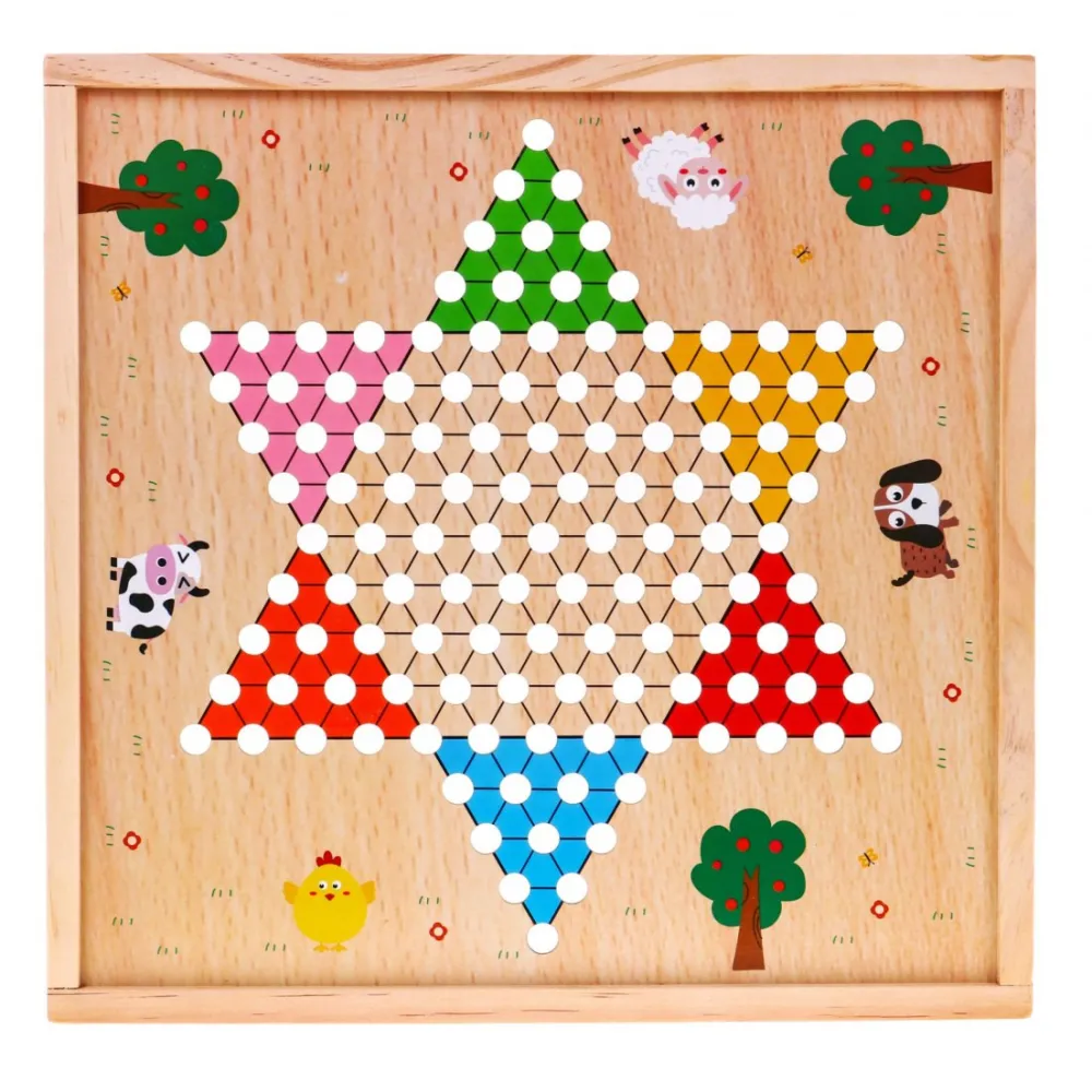 plansza do gry chińczyk z rozłożonymi pionkami