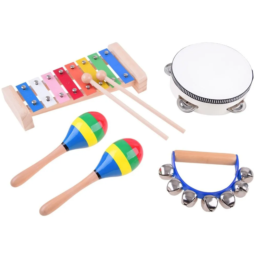 marakasy drewniane z zestawu instrumentów dziecięcych