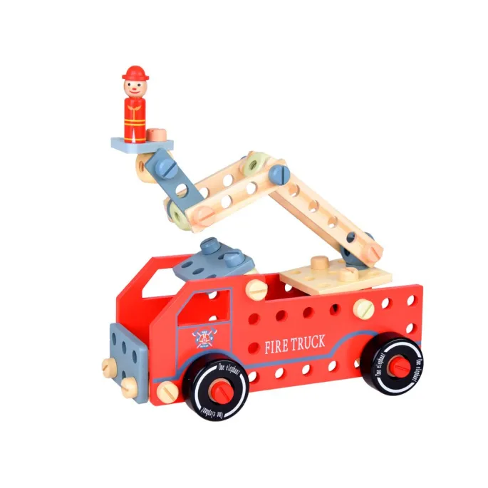 przykładowe modele zbudowane z 129 drewnianych elementów zestawu