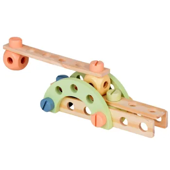 samochód straż pożarna z drabiną ułożony z elementów zestawu