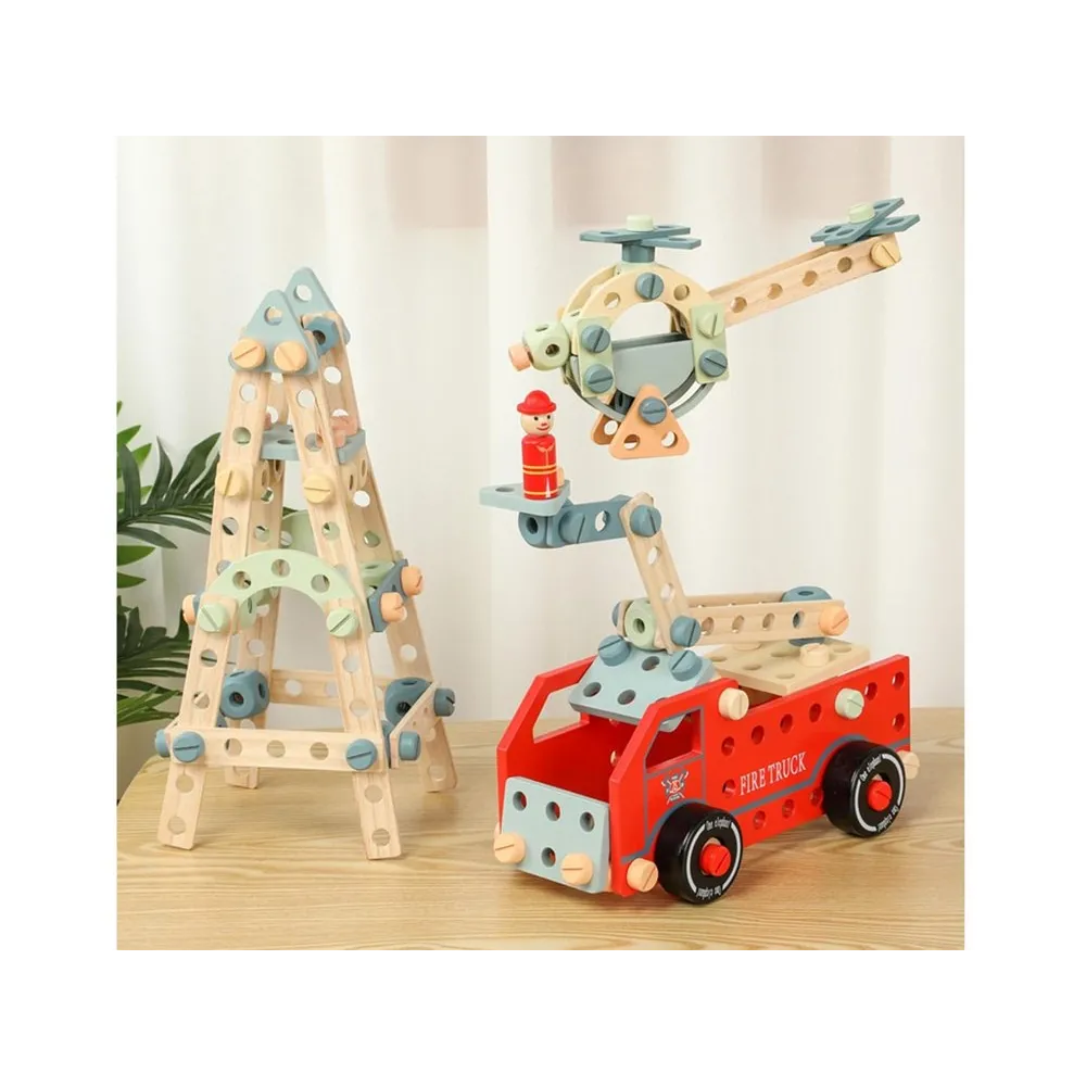 prezentacja koordynacji ręka–oko podczas montażu drewnianych śrub