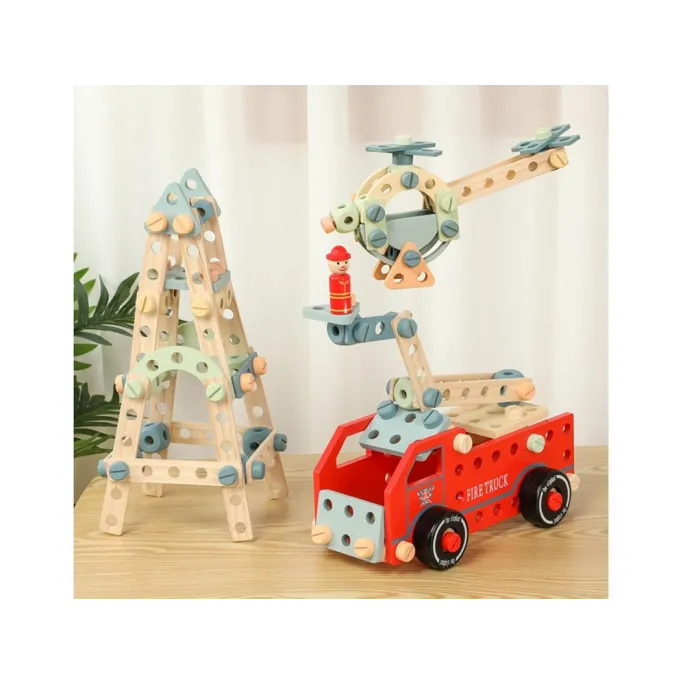 prezentacja koordynacji ręka–oko podczas montażu drewnianych śrub