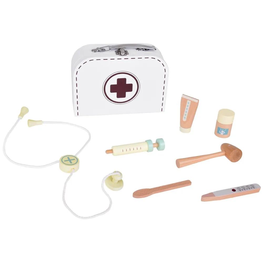 kompaktowa walizka na akcesoria lekarskie z metalowymi rączkami