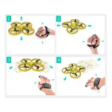 Cztery przeciwbieżne śmigła w dronie RC0573 w ruchu