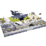 szczegółowe lotnisko z pasami startowymi na macie wojskowej