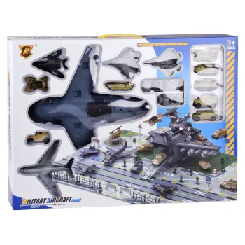 figurki żołnierzyków prowadzących akcję na lotnisku