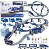 duża kolejka elektryczna tor policja 92ele na białym tle