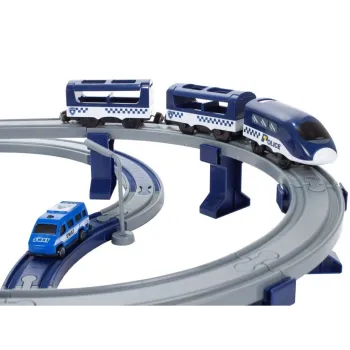 lokomotywa z magnetycznymi zapięciami ciągnąca wagony