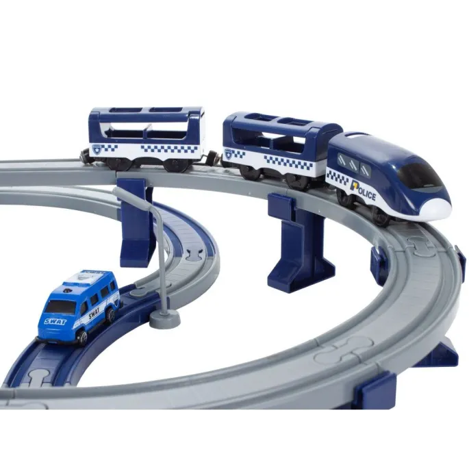 lokomotywa z magnetycznymi zapięciami ciągnąca wagony