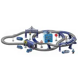 scena zabawy kolejką elektryczną tor policja 92ele z wszystkimi elementami