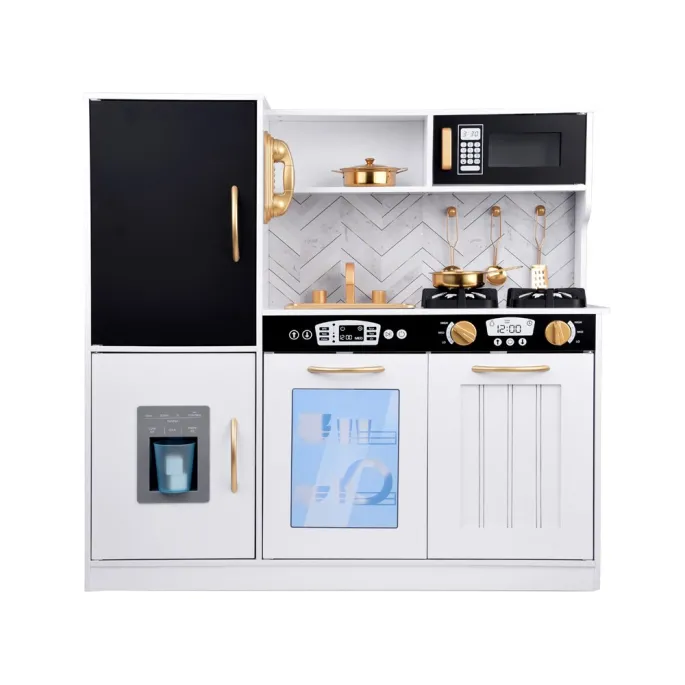 dół kuchni z otwartym piekarnikiem prezentującym wnętrze