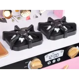 lodówka z kostkarką do lodu oraz tablicą kredową na notatki