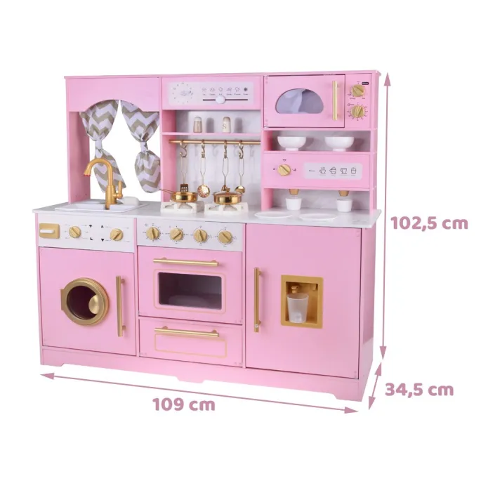 Interaktywne palniki kuchni zabawkowej w trakcie działania