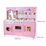 Interaktywne palniki kuchni zabawkowej w trakcie działania