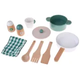 duża kuchnia dziecięca z lodówką i pralką, widok z przodu