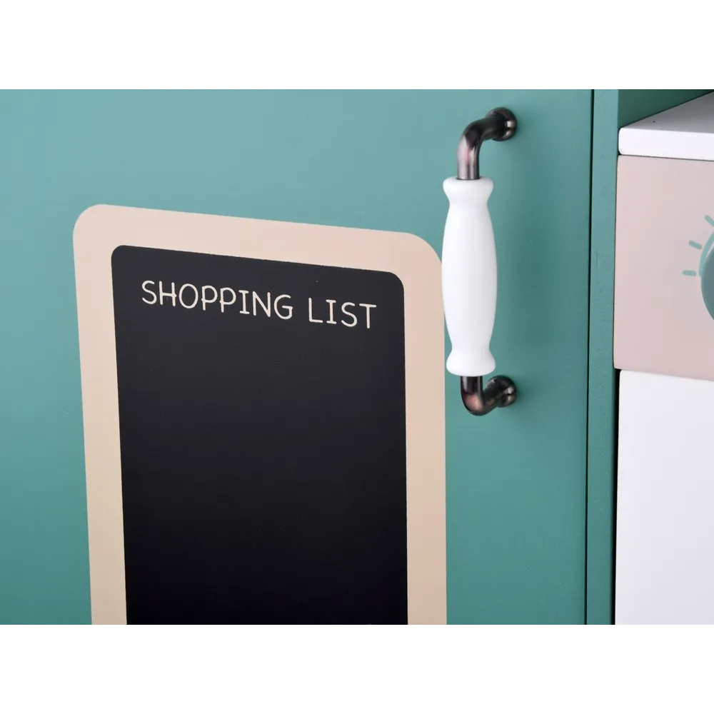 drewniana pralka w zestawie kuchennym dla dzieci