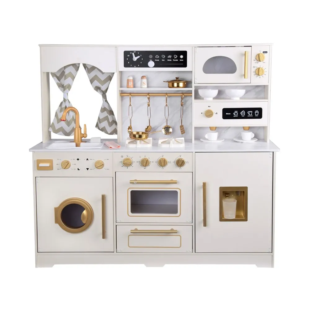 zbliżenie na front kuchni z otwartymi drzwiczkami i detalami