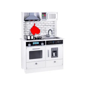 Duża kuchnia drewniana STYL SKANDYNAWSKI Światło + dźwięk AKCESORIA ZA3717