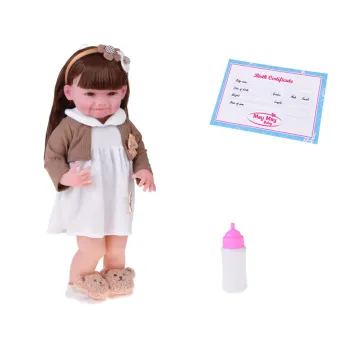 Duża Lalka dziewczynka 55 cm - uroczy wygląd i figlarny uśmiech ZA5830