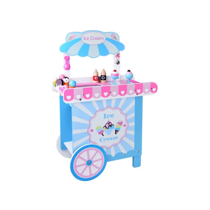 Zestaw lodziarnia dla dzieci z rożkami, gałkami i pucharkami