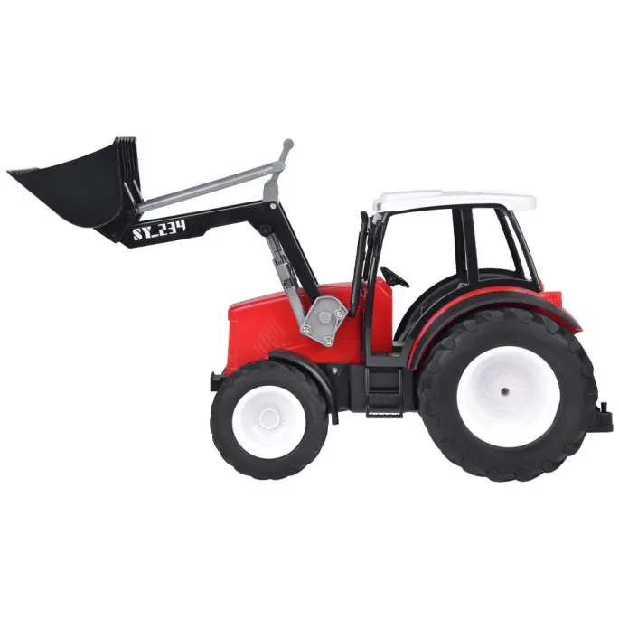 realistyczny traktor z łyżką do załadunku z boku