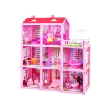 willa dla lalek z kompletem mebli i akcesoriów