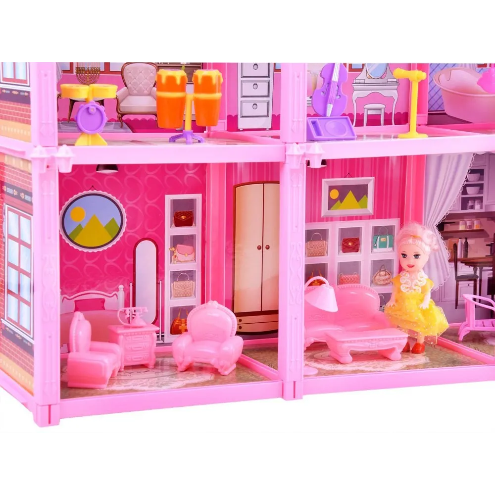 meble do domku dla lalek w spójnej kolorystyce