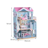 ruchoma winda w domku dla lalek pomiędzy piętrami