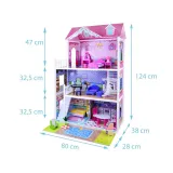 realistyczne pomieszczenia w domku dla lalek z detalami