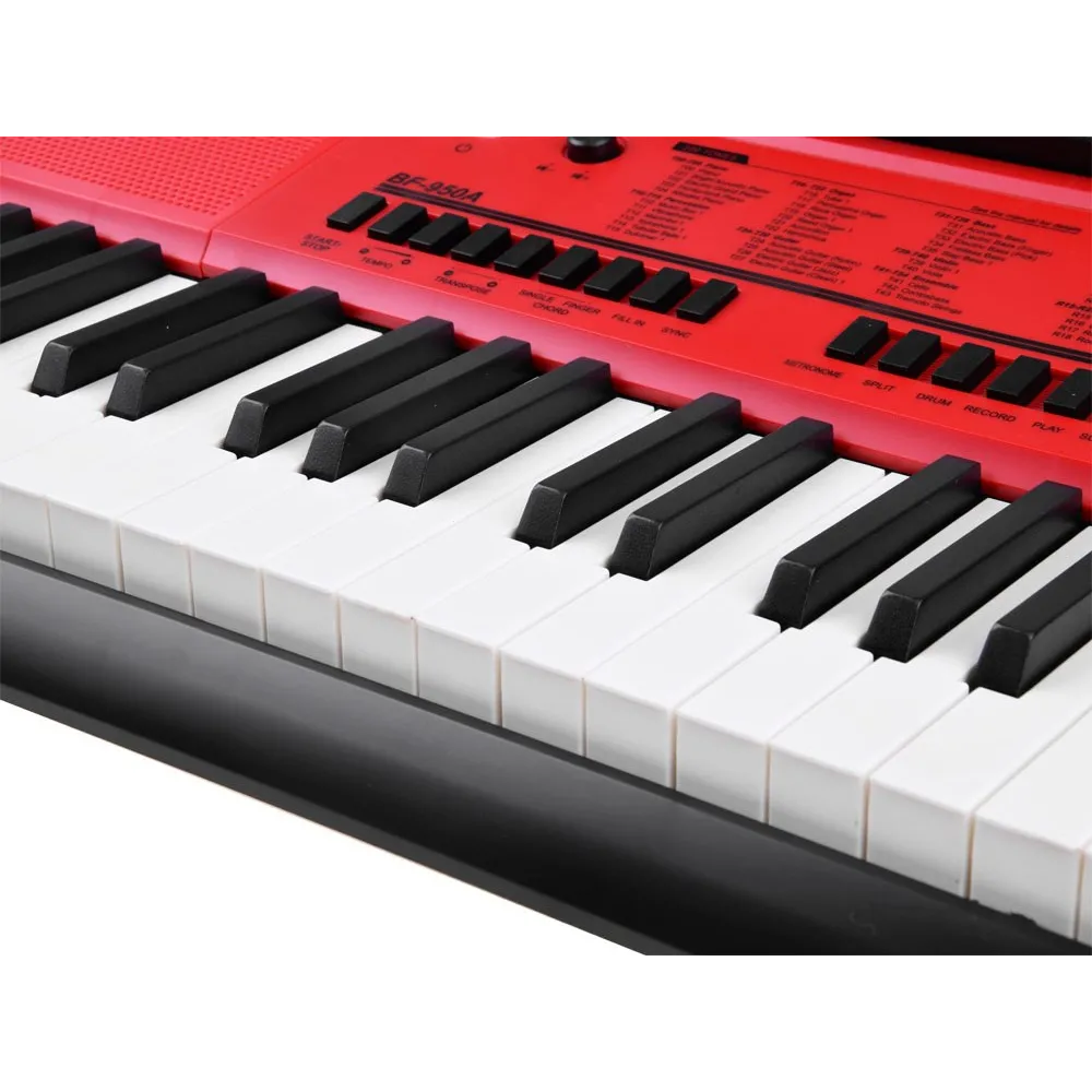duży keyboard bf-950a z podstawą pod nuty z przodu