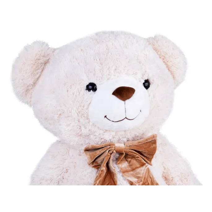 Miś pluszowy BEN z dużą welurową kokardką na szyi