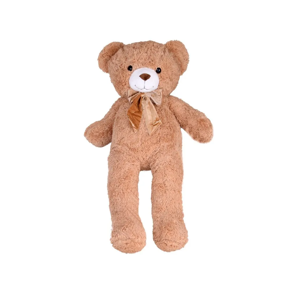 zbliżenie na twarz misia pluszowego benka z czarnymi oczami