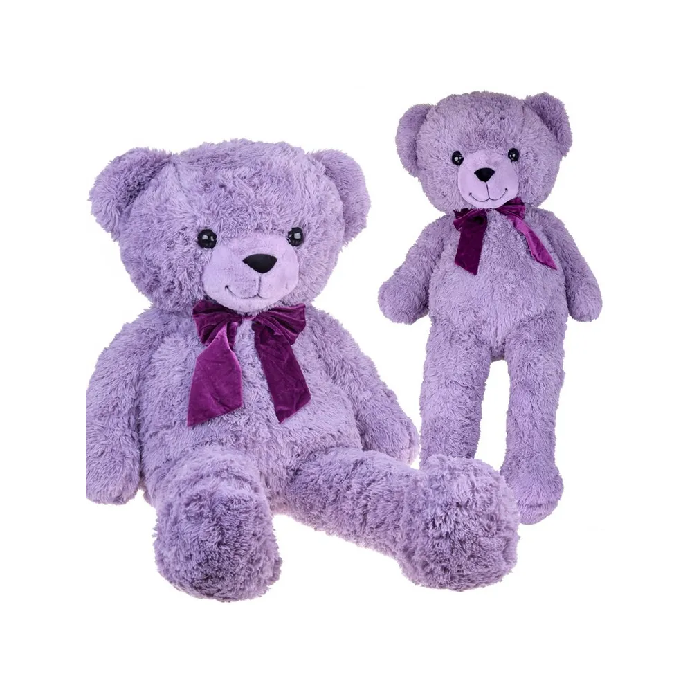 duży jasnobrązowy miś pluszowy benia 110 cm na tle białym